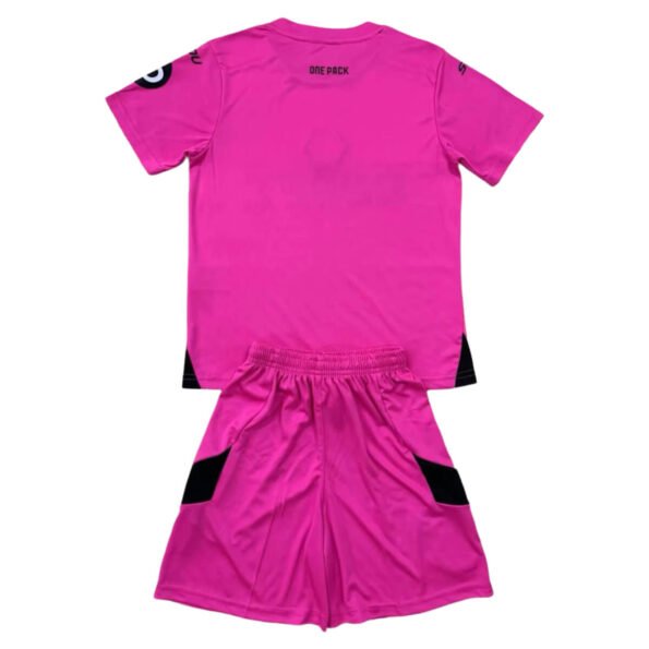 Kit Infantil Wolverhampton Rosa Goleiro 2024/25 Unissex