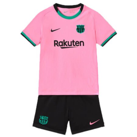 Kit Infantil Barcelona Rosa Third 2020/21 Unissex