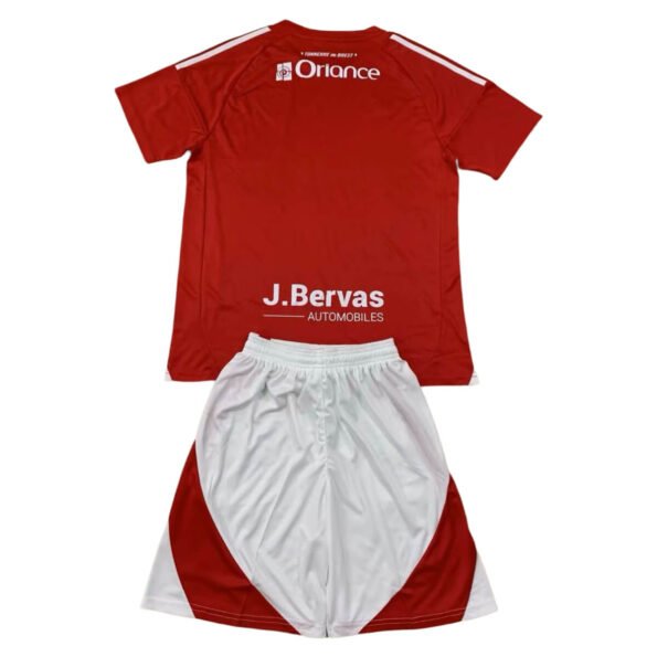 Kit Infantil Stade Brestois Vermelha Home 2024/25 Unissex