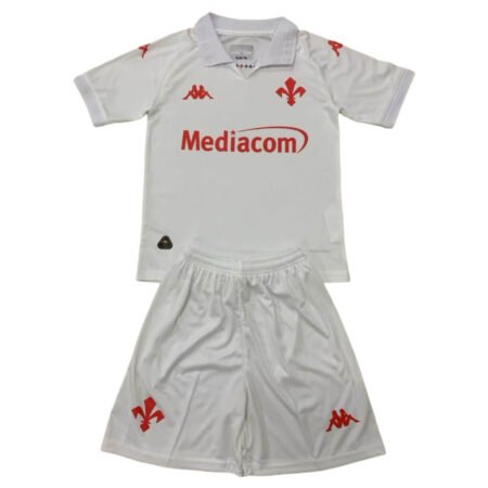 Kit Infantil Fiorentina Branca Away 2024/25 Unissex