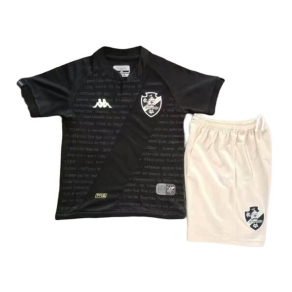 Kit Infantil Vasco 100 Anos Preta Teceira 2024/25 Unissex