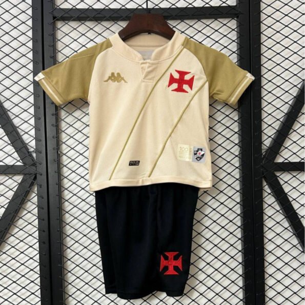 Kit Infantil Vasco 100 Anos Bege Terceira 2024/25 Unissex