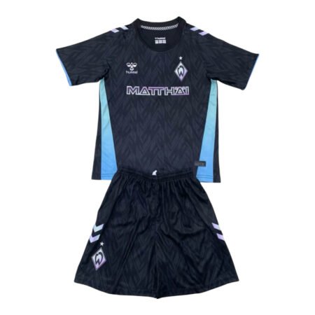 Kit Infantil Werder Bremen Preta Third 2024/25 Unissex