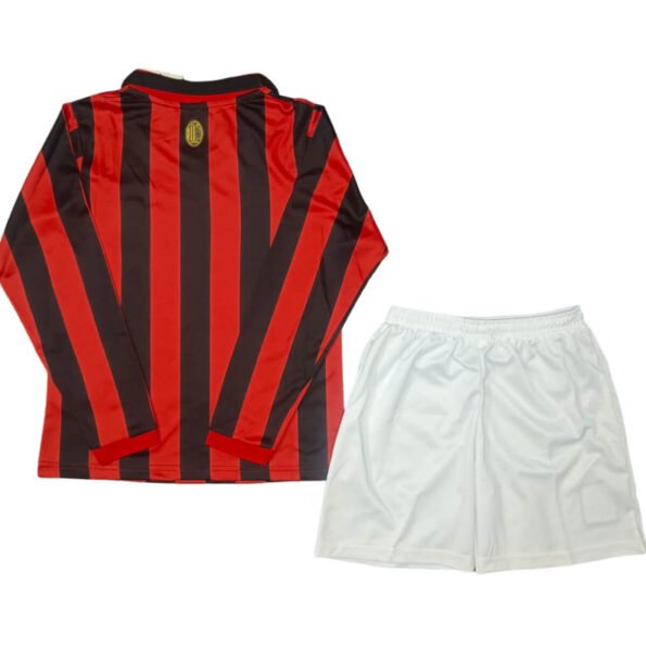 Kit Infantil AC Milan 125 Anos Vermelha 2024 Manga Longa