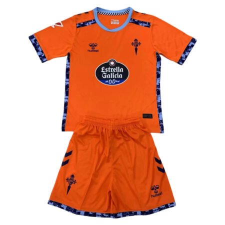 Kit Infantil Celta de Vigo Laranja Third 2024/25 Unissex