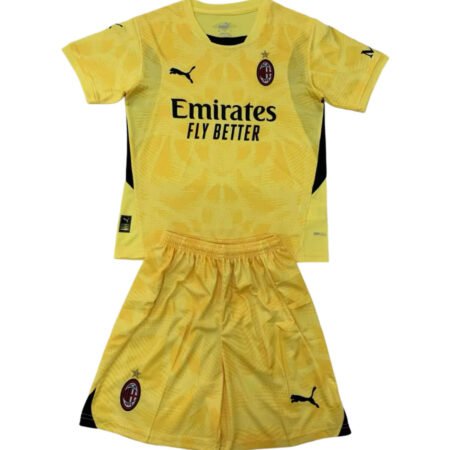 Kit Infantil AC Milan Goleiro Amarelo 2024/25 Unissex