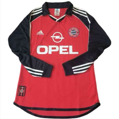 Camisa Bayern de Munique Vermelha 2001 Home Manga Longa