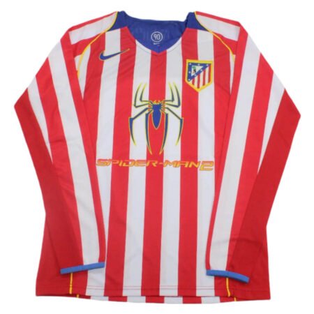 Camisa Atlético de Madrid Home Spider Man 2004 Manga Longa