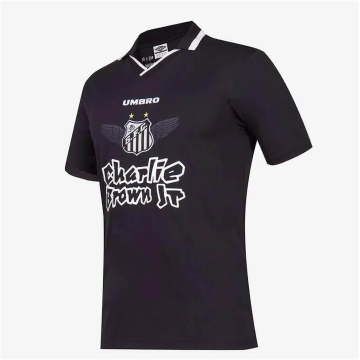 camisa-charlie-brown-jr-santos-preta-masculina-2022- Camisa Santos FC Charlie Brown JR. Preta 2022/23 Masculina