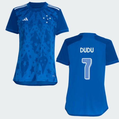 Camisa Cruzeiro DUDU #7 Azul Titular 2024/25 Feminina