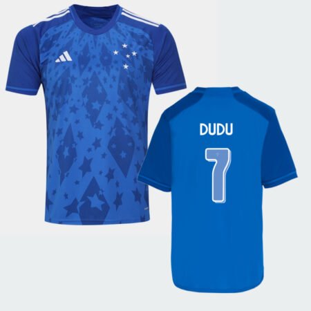 Camisa Cruzeiro DUDU #7 Azul Titular 2024/25 Masculina