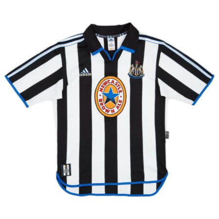 Camisa Newcastle 1999/00 Home Listrada Masculina