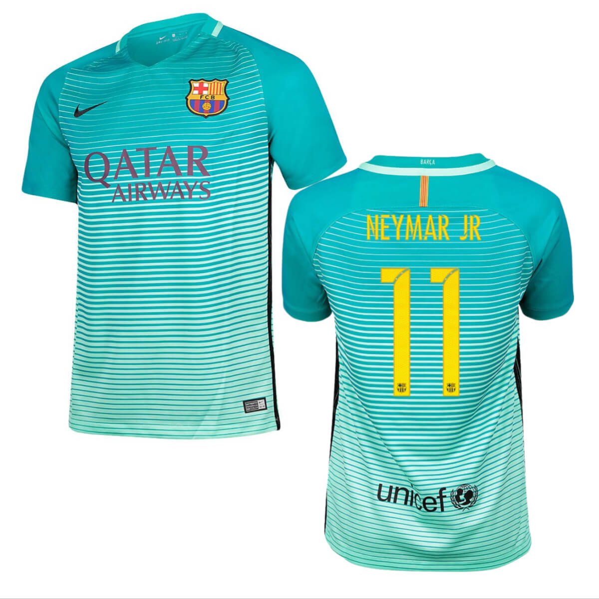 Camisa Neymar JR. #11 Barcelona Azul 2016/17 Third Masculina