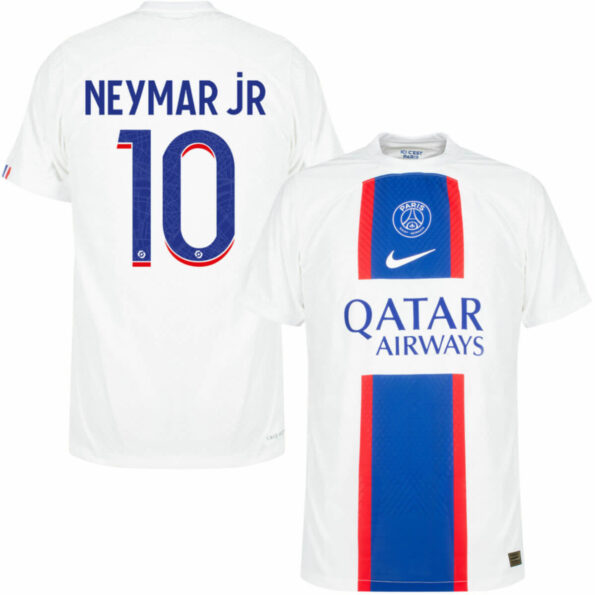 Camisa PSG Neymar JR. #10 Branca 2022/23 Away Masculina - Malta