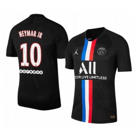 Camisa PSG Neymar JR. #10 Preta IV Jordan 2019/20 Away Masculina
