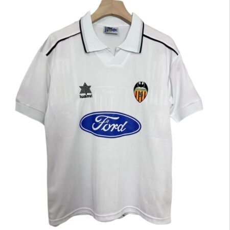 Camisa Valencia 1996/97 Branca Home Masculina