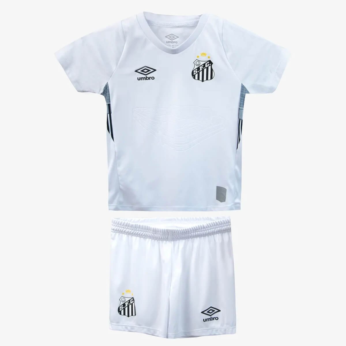 kit-infantil-santos-fc-branco-2024-25-unissex Kit Infantil Santos FC Branco Titular 2024/25 Unissex