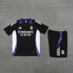 Kit Short e Camisa do Real Madrid Treino Preto 2024/25