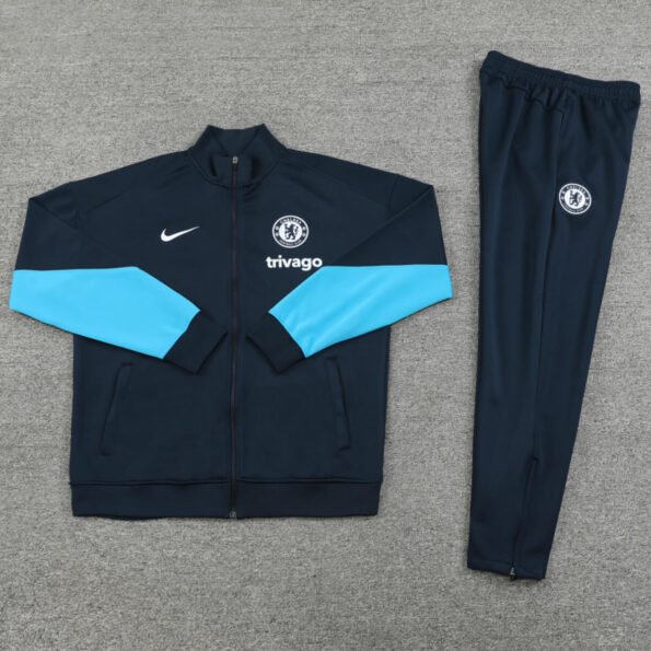 Conjunto Jaqueta Chelsea Treino Calça Azul Escuro 2024/25 - Malta