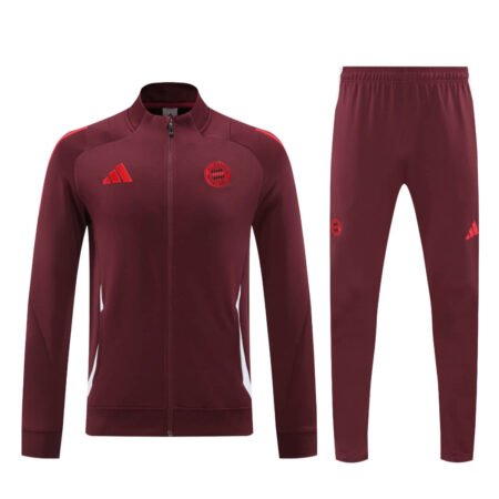 Conjunto Jaqueta Bayern de Munique Treino Calça Vinho 2024/25