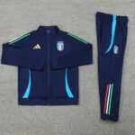 Conjunto Jaqueta Itália Treino Calça Azul Escuro 2024/25