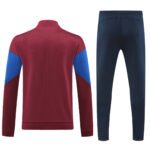 Conjunto Jaqueta Barcelona Treino Vinho Azul 2024/25