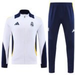 Conjunto Jaqueta Real Madrid Treino Branco/Azul 2024/25