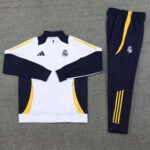 Conjunto Jaqueta Real Madrid Treino Branco/Azul 2024/25