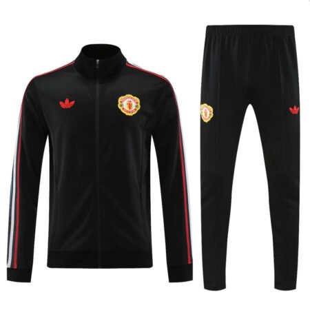 Conjunto Jaqueta Manchester United Treino Preto Originals 2024/25