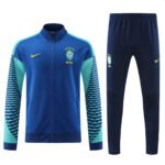Conjunto Jaqueta e Calça do Brasil Azul Escuro Treino 2024/25