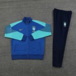Conjunto Jaqueta e Calça do Brasil Azul Escuro Treino 2024/25