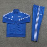Conjunto Jaqueta e Calça Itália Azul Retrô Treino 2024/25