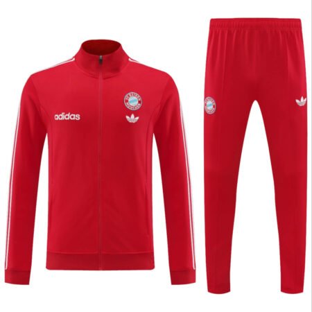 Conjunto Jaqueta e Calça Bayern de Munique Vermelho Treino 2024/25