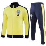 Conjunto Jaqueta e Calça Man City Amarelo Treino 2023/24