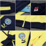 Conjunto Jaqueta e Calça Man City Amarelo Treino 2023/24