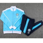 Conjunto Jaqueta e Calça Man City Azul Treino 2023/24