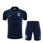Kit Short e Camisa Itália Treino Azul Escuro 2024/25