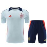 Kit Short e Camisa Espanha Treino Azul Claro 2024/25