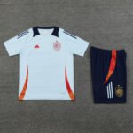 Kit Short e Camisa Espanha Treino Azul Claro 2024/25