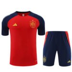 Kit Short e Camisa Espanha Treino Vermelho 2024/25