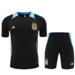 Kit Short e Camisa Argentina Treino Preto 2024/25