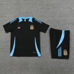 Kit Short e Camisa Argentina Treino Preto 2024/25