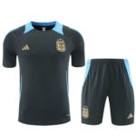 Kit Short e Camisa Argentina Treino Verde Musgo 2024/25