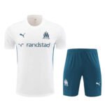 Kit Short e Camisa Marseille Treino Branco 2024/25