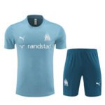 Kit Short e Camisa Marseille Treino Azul 2024/25
