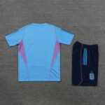 Kit Short e Camisa Argentina Treino Azul Claro 2023/24