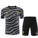 Kit Short e Camisa Juventus Treino Cinza/Preto 2023/24
