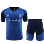 Kit Short e Camisa Marseille Treino Azul Escuro 2023/24