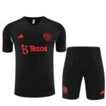 Kit Short e Camisa Manchester United Treino Preto 2023/24