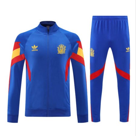 Conjunto Jaqueta e Calça Espanha Azul Originals Treino 2024/25